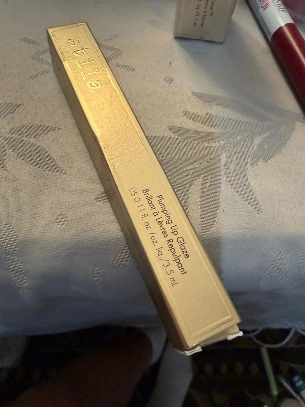 Stila Makeup Set with White FACE Cosmetic Bag and Pink Tools
